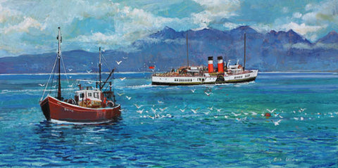 The Waverley and Fishing Boat