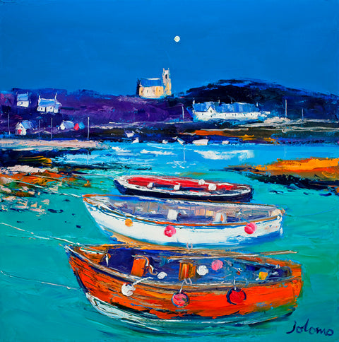 Church and Boats, Arinagour Isle of Coll (Large)