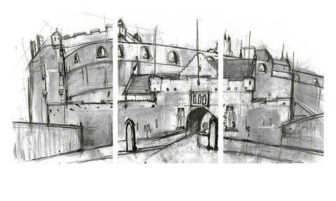 Edinburgh Castle Triptych (medium)